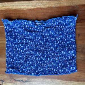 Aerie blue smocked tube top